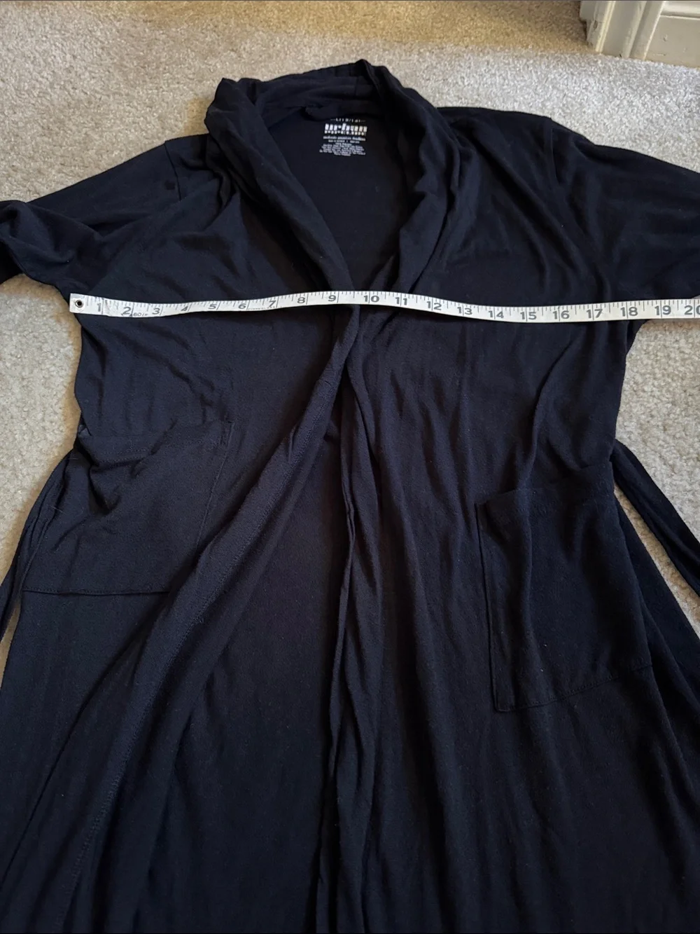 BOYS - Black Lightweight Robe with Pockets